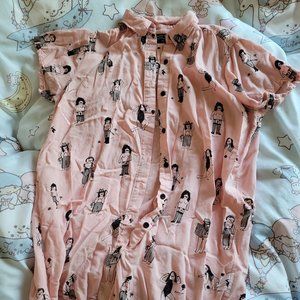 Lazy Oaf Naked Ladies Button Up Size S/M